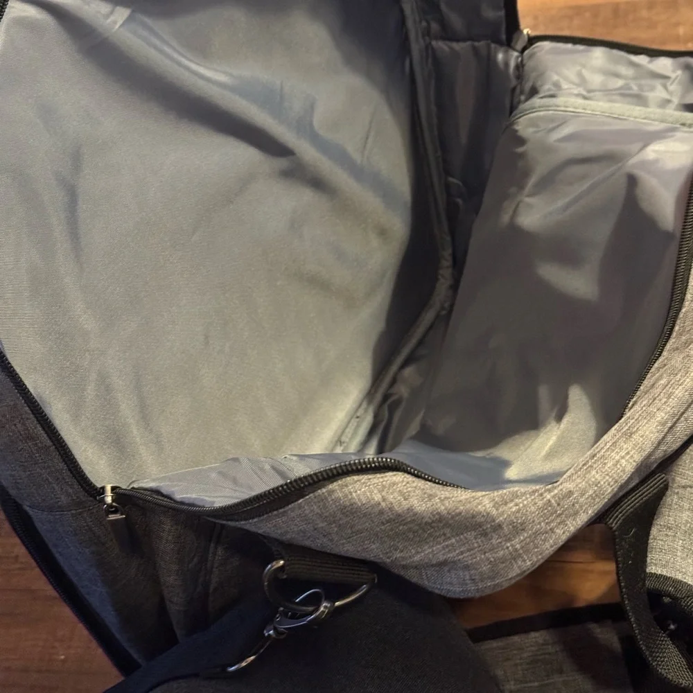 Honest Gray Messenger/ Briefcase Style Bag With 3 Different Compartments